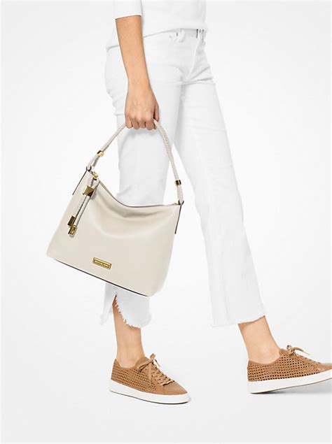 michael kors lexington medium pebbled leather shoulder bag|michael kors eliza tote.